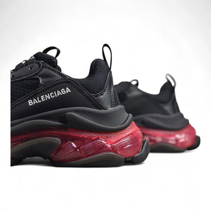 Balenciaga Triple S Clear Sole Black Red