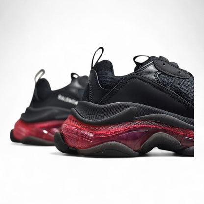 Balenciaga Triple S Clear Sole Black Red