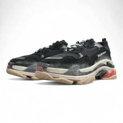 Balenciaga Triple S Black White Red