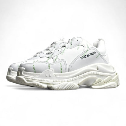 Balenciaga Triple S Allover Logo GID White