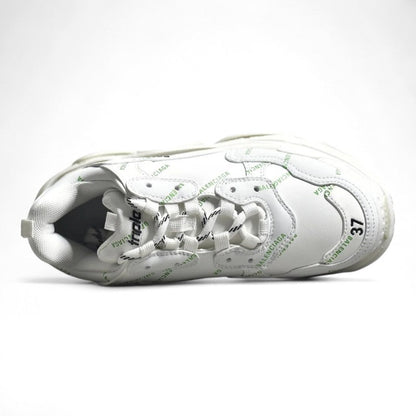 Balenciaga Triple S Allover Logo GID White