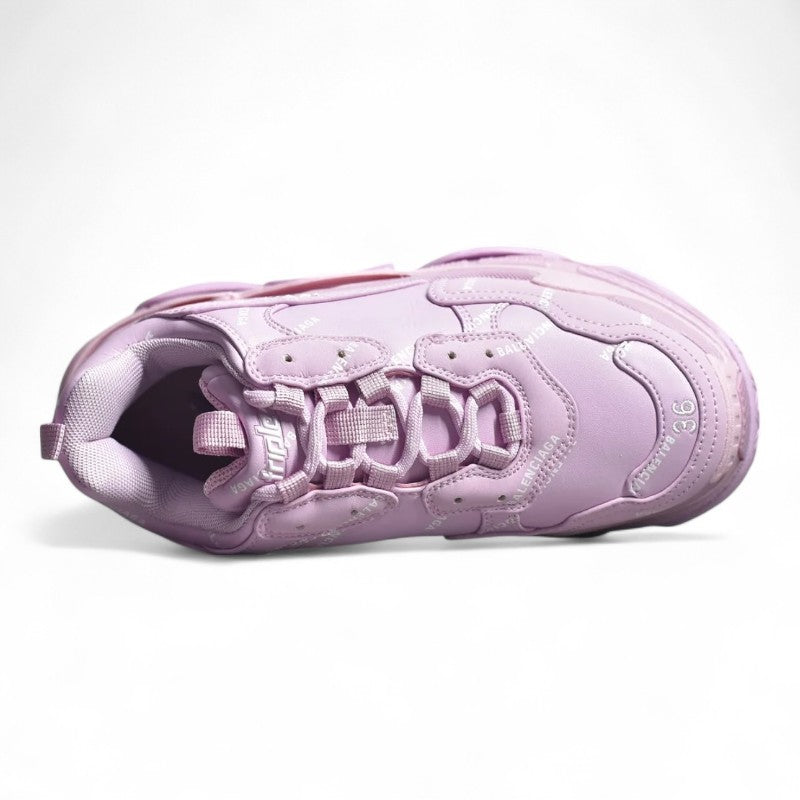 Balenciaga Triple S Allover Logo Pink