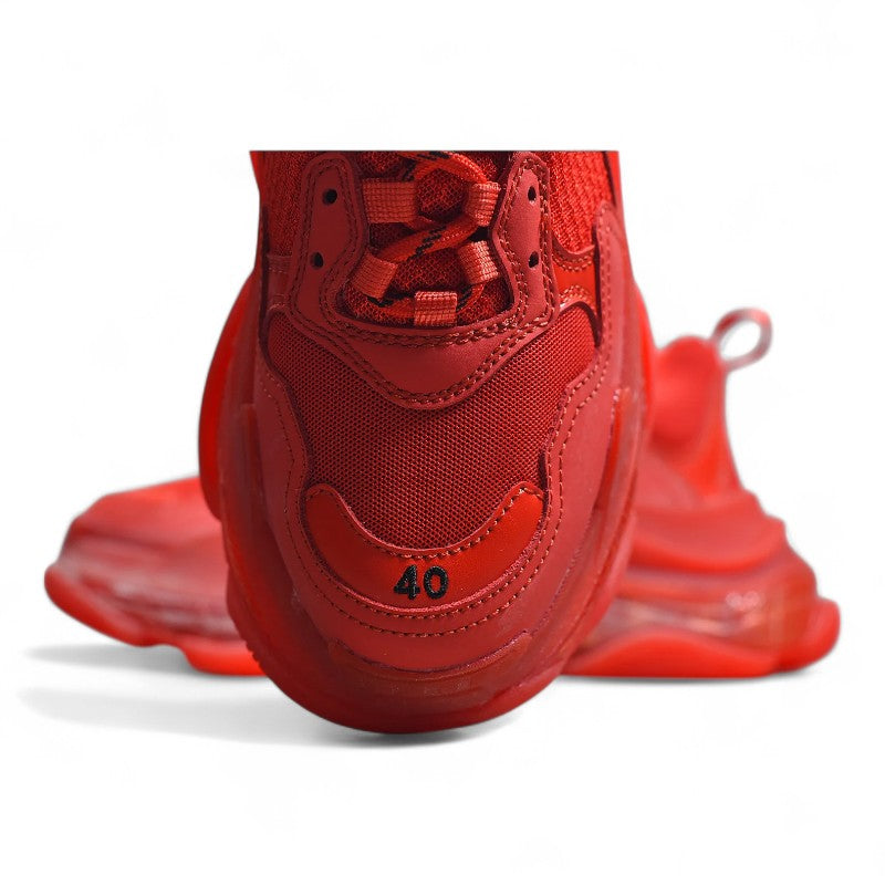 Balenciaga Triple S Clear Sole Red