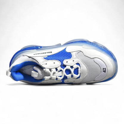 Balenciaga Triple S Clear Sole White Blue