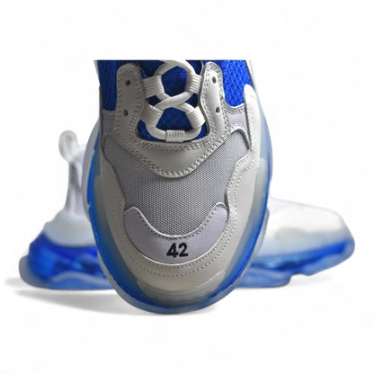 Balenciaga Triple S Clear Sole White Blue