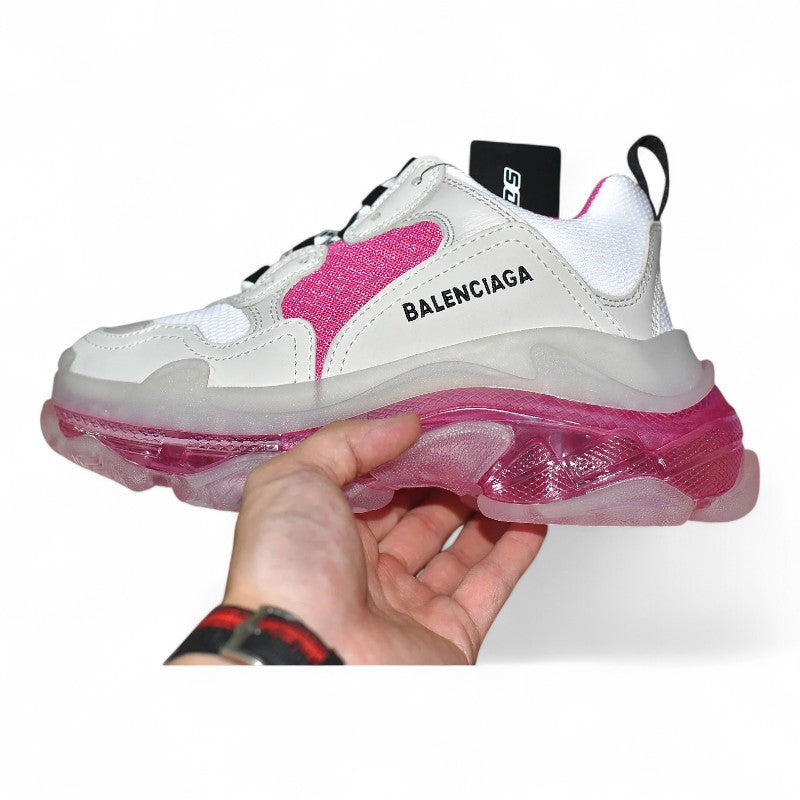 Balenciaga Triple S Clear Sole White Pink