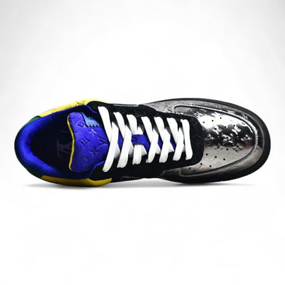 Nike Air Force 1 Black Metallic Silver Sneakers