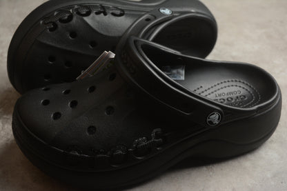 Crocs Baya Platform Clog Black (Women's)