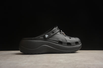 Crocs Baya Platform Clog Black (Women's)