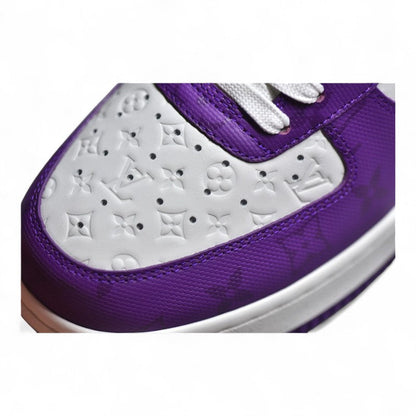 Nike Air Force 1 White Purple Sneakers