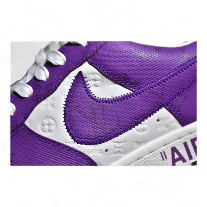Nike Air Force 1 White Purple Sneakers