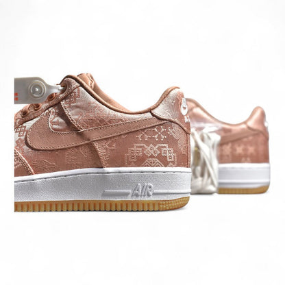 Nike Air Force 1 Low CLOT Rose Gold Silk Sneakers