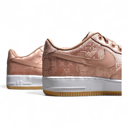 Nike Air Force 1 Low CLOT Rose Gold Silk Sneakers