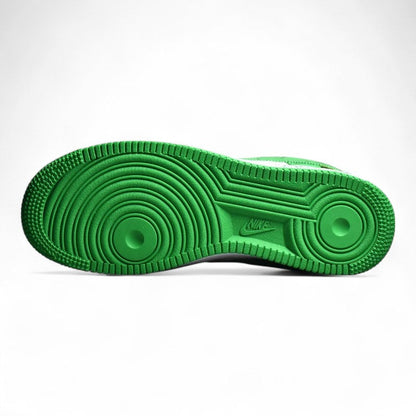 Nike Air Force 1 Low White Green Monogram Sneakers