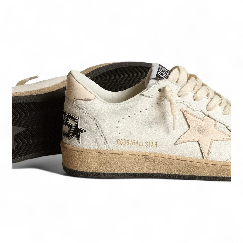 Ball Star LTD in white nappa leather with a salmon-colored nappa star