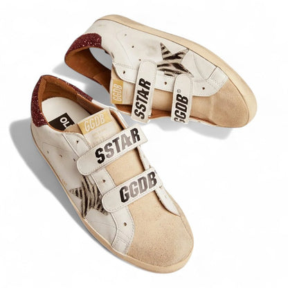 Golden Goose Old School Silver Star Dove Gray Sneakers