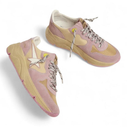 Golden Goose Running Sole Pastel Pink White Star
