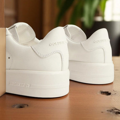 Golden Goose Purestar White Leather Silver Crystal Star