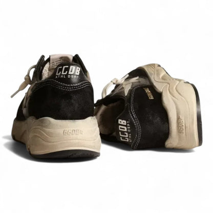 Golden Goose Running Sole Black Nappa White Star