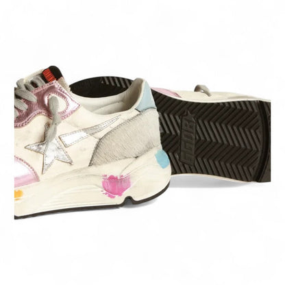 Golden Goose Running Sole Laminated Pink Leather Sneakers (Women's)