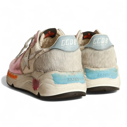 Golden Goose Running Sole Laminated Pink Leather Sneakers (Women's)