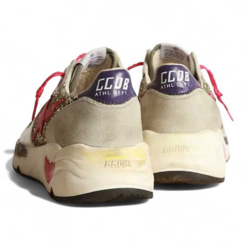 Running Sole sneakers in metallic leather and glitter