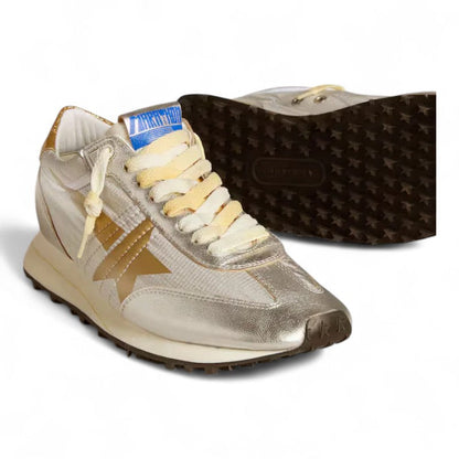Golden Goose Marathon Silver Ripstop Gold Star