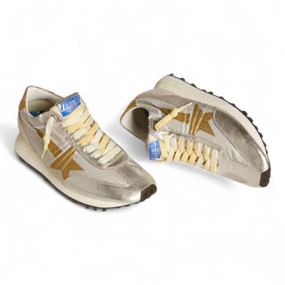Golden Goose Marathon Silver Ripstop Gold Star