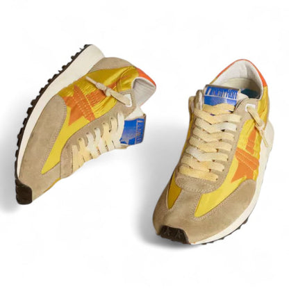 Golden Goose Marathon Yellow Nylon Orange Star