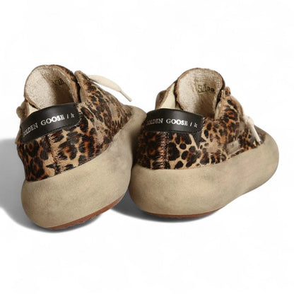 Golden Goose Space-Star Leopard Print Platform Sneakers