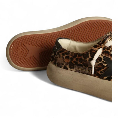 Golden Goose Space-Star Leopard Print Platform Sneakers