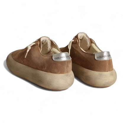 Golden Goose Space-Star Tobacco Suede Platform Sneakers