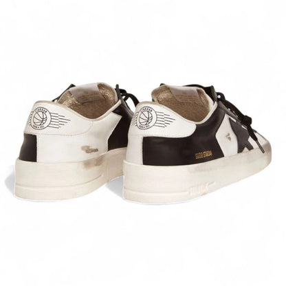Golden Goose Stardan Black & White Leather Sneakers
