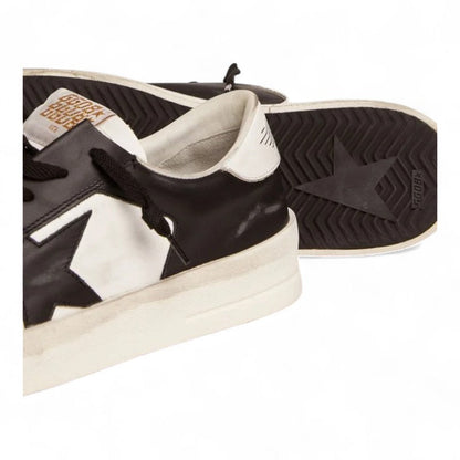 Golden Goose Stardan Black & White Leather Sneakers