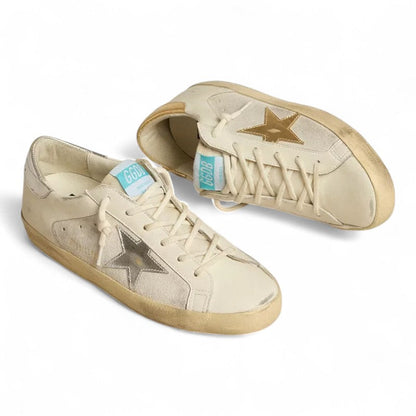 Golden Goose Super-Star White Leather Silver Star Sneakers