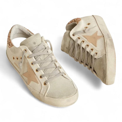 Golden Goose Super-Star LTD Canvas Sneakers Sand Star
