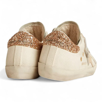Golden Goose Super-Star LTD Canvas Sneakers Sand Star