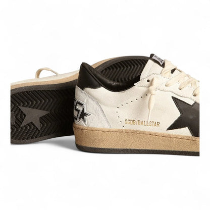 Golden Goose Ball Star White Leather Black Star Sneakers