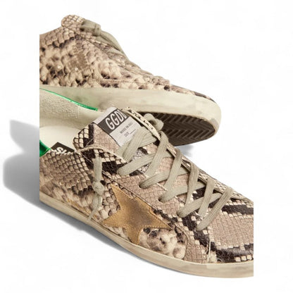 Golden Goose Super-Star LTD Snake Print Leather Sneakers