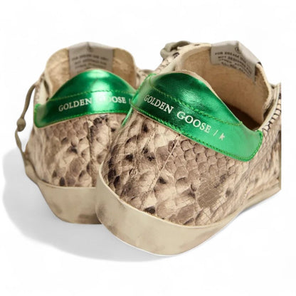 Golden Goose Super-Star LTD Snake Print Leather Sneakers
