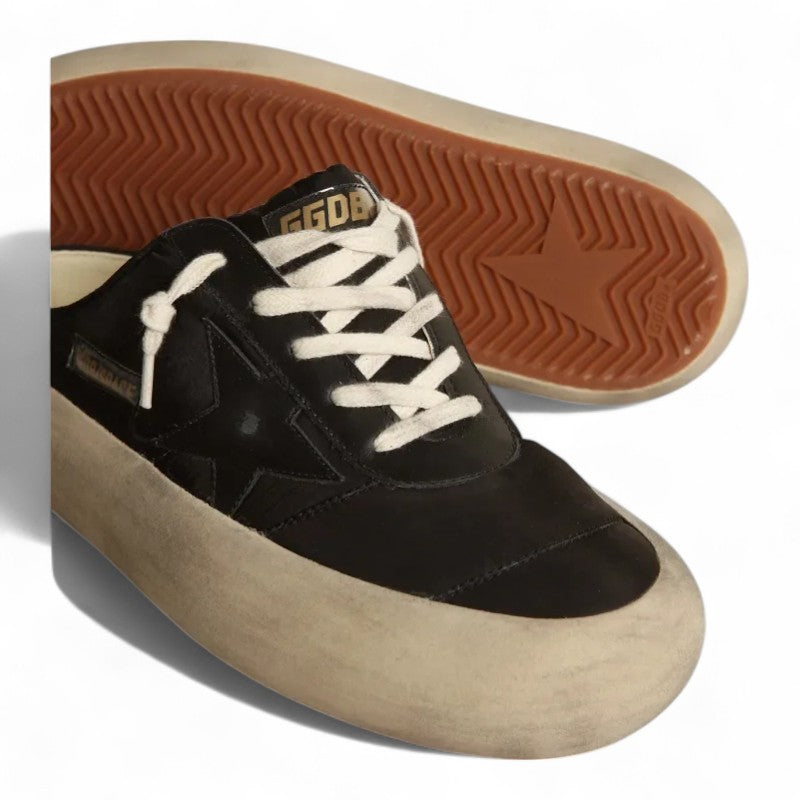 Space-Star Sabots in black nylon with black leather star