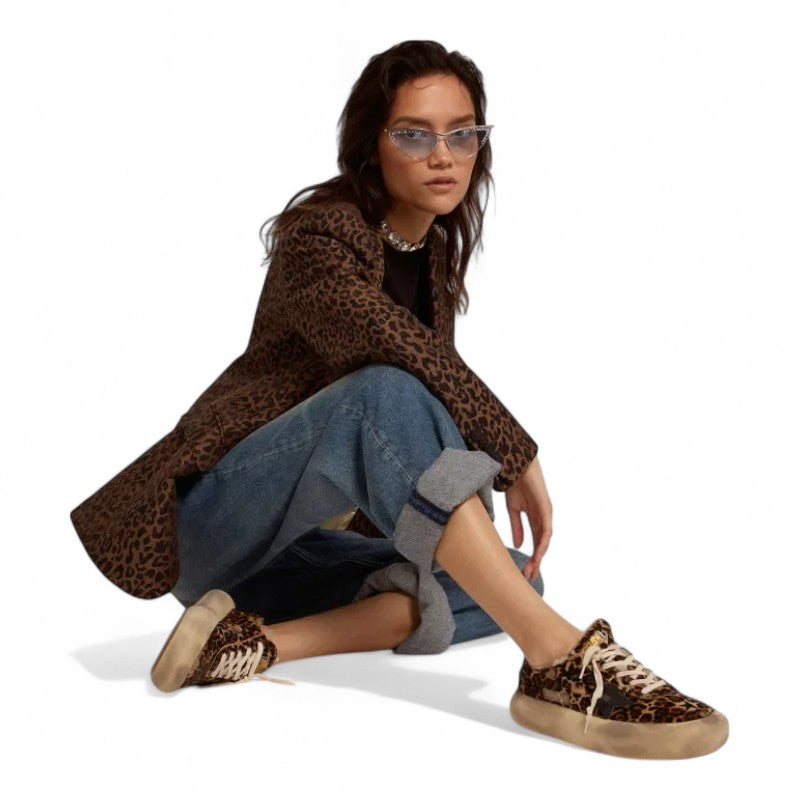 Space-Star shoes in animal-print pony skin with shearling lining