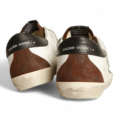 Golden Goose Super-Star White & Brown Leather Sneakers