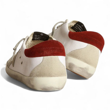 Golden Goose Super-Star White Leather Rubber Toe Sneakers