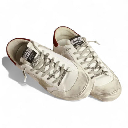 Golden Goose Super-Star White Leather Rubber Toe Sneakers