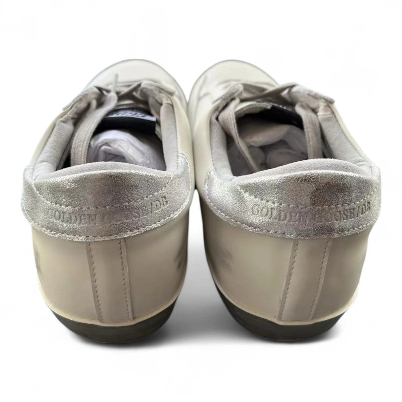 Super-Star sneakers with silver sparkle foxing and metal stud lettering